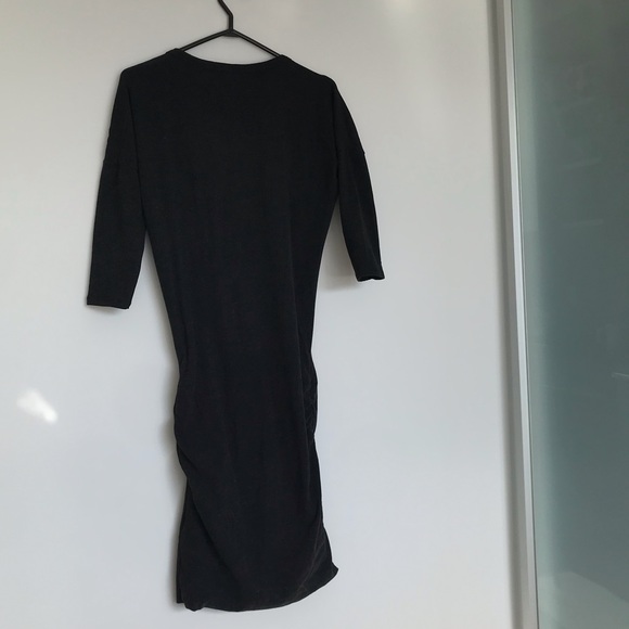 James Perse Charcoal Draped stretch-jersey mini dress - Picture 3 of 6